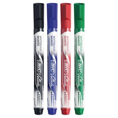 Pack of 5 Bic Velleda White Board Markers Dry Wipe Board Assorted Colours